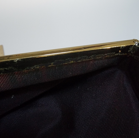 GENUINE SUEDE PURPLE 1970s CLUTCH WITH CONVERTIBLE CHAIN FOR SHOULDER BAG. NWT - Picture 9 of 13